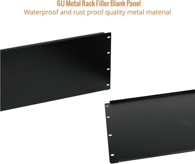 Tecmojo 6U Blank Panel,Rack Mount Plate for 19inch Server Rack,Network Rack,Enclosures and Cabinets,Solid,Black - Image 4